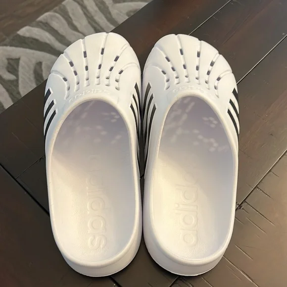 Adidas Adilette Clog Superstar sandals shoes new white black FY8970 Women’s 10 - Picture 8 of 12